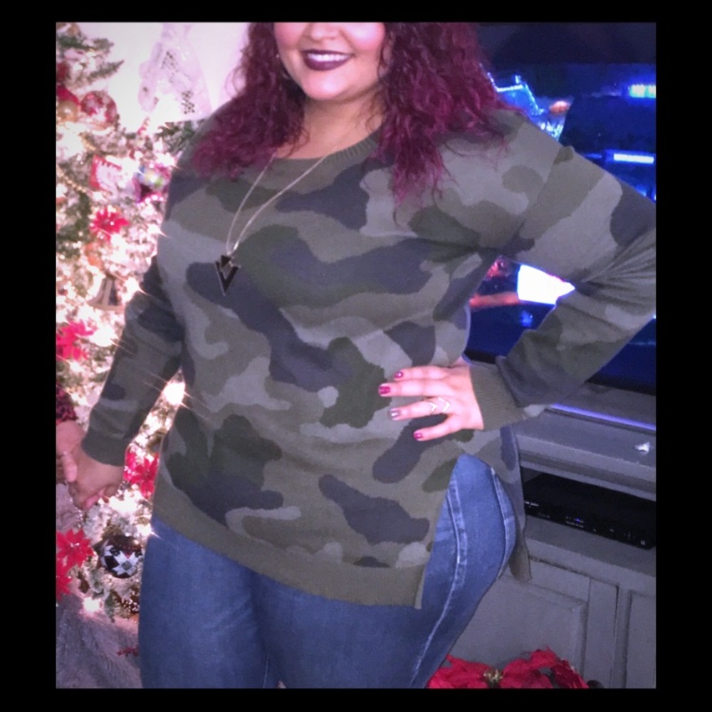 Camo sweater